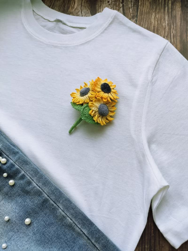 向日葵別針、向日葵胸針、花束飾品