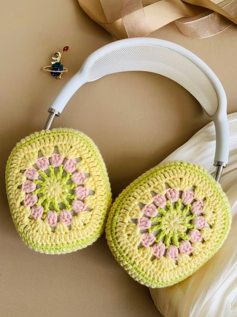 黃色溫暖系原創設計AirPod Max 保護套 索尼 XM5 頭戴式耳機保護