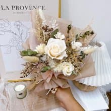 私蜜奶糖花束 乾燥花 白玫瑰 永生花 告白 生日 畢業 情人節 祝福