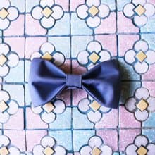 英國手工棉質蝴蝶結 復古 素灰色 裝飾 別針 領結 情人節禮物/紀念日/父親節