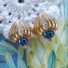 Vintage Jewelry 西洋古董飾品 Krementz 優美 氣質 針式耳環