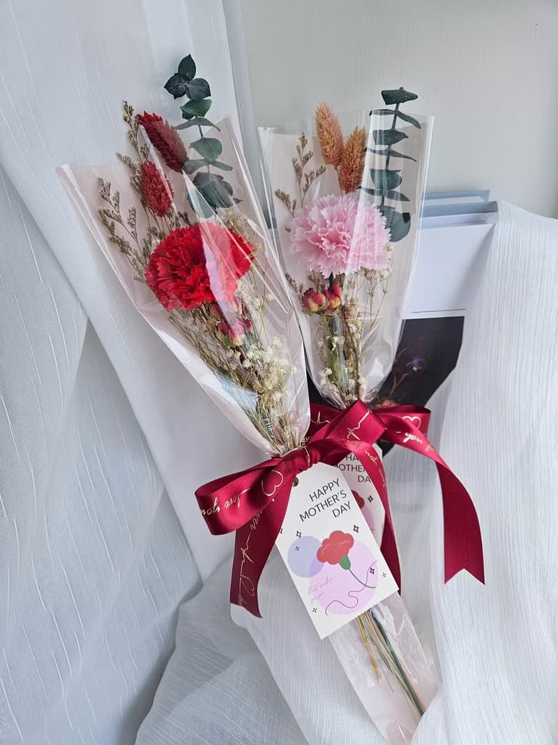 康乃馨香皂花單支花束 母親節花束