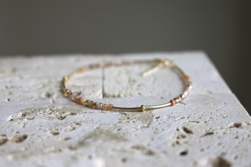 手鍊 草莓晶 瑪瑙 天然石 - 櫻花 -