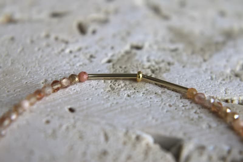 手鍊 草莓晶 瑪瑙 天然石 - 櫻花 -