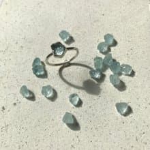 925銀 海水藍寶 戒指 II 原礦 II 海水沁藍戒指
