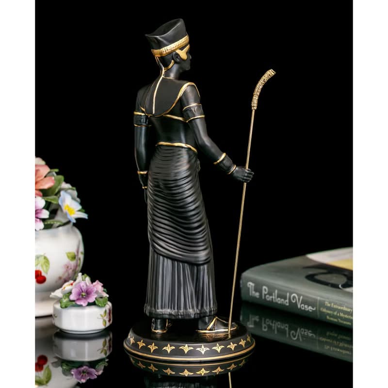 限量英國製 Wedgwood 埃及法老王玄武岩陶瓷雕像 雕塑收藏擺飾