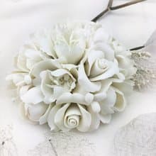 CereiZ永生瓷花・永恆白玫瑰花禮-永生半圓花束