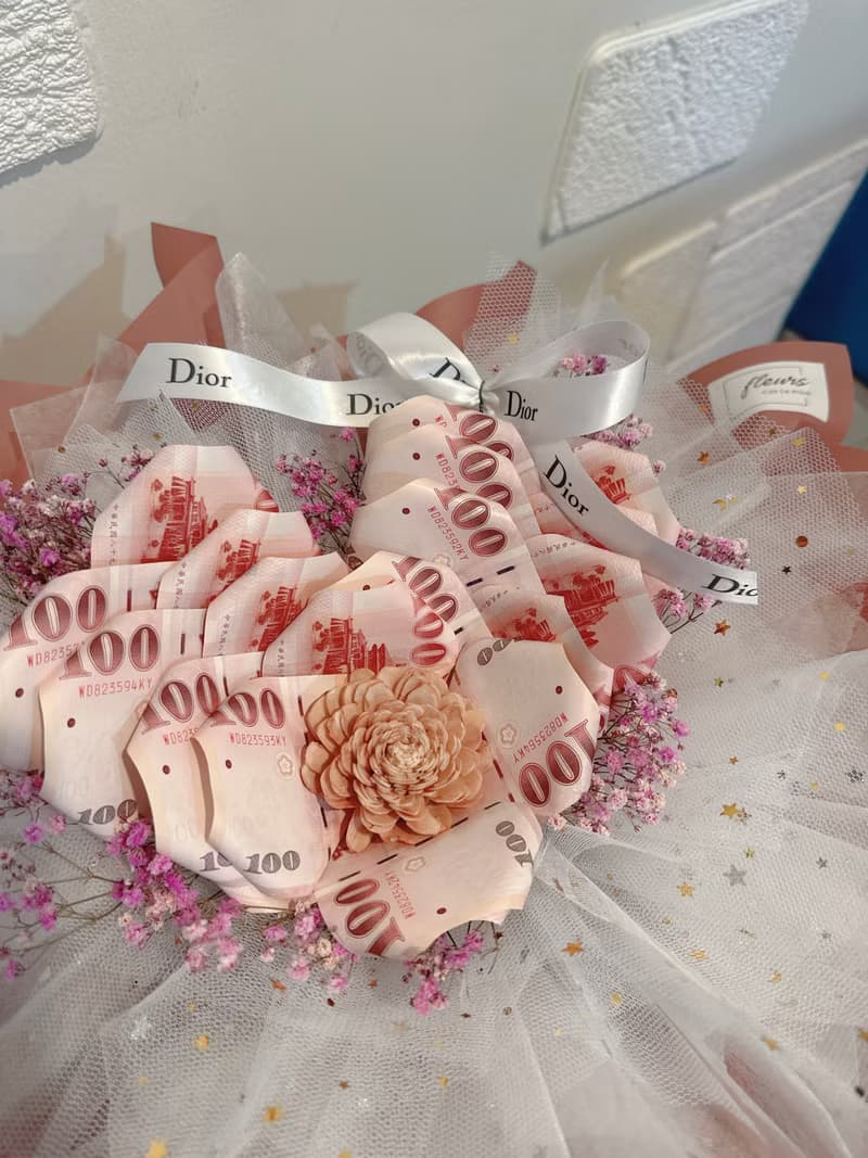 可配合急件_山茶花鈔票花束/海芋鈔票 愛心鈔票花束 錢錢花 有錢