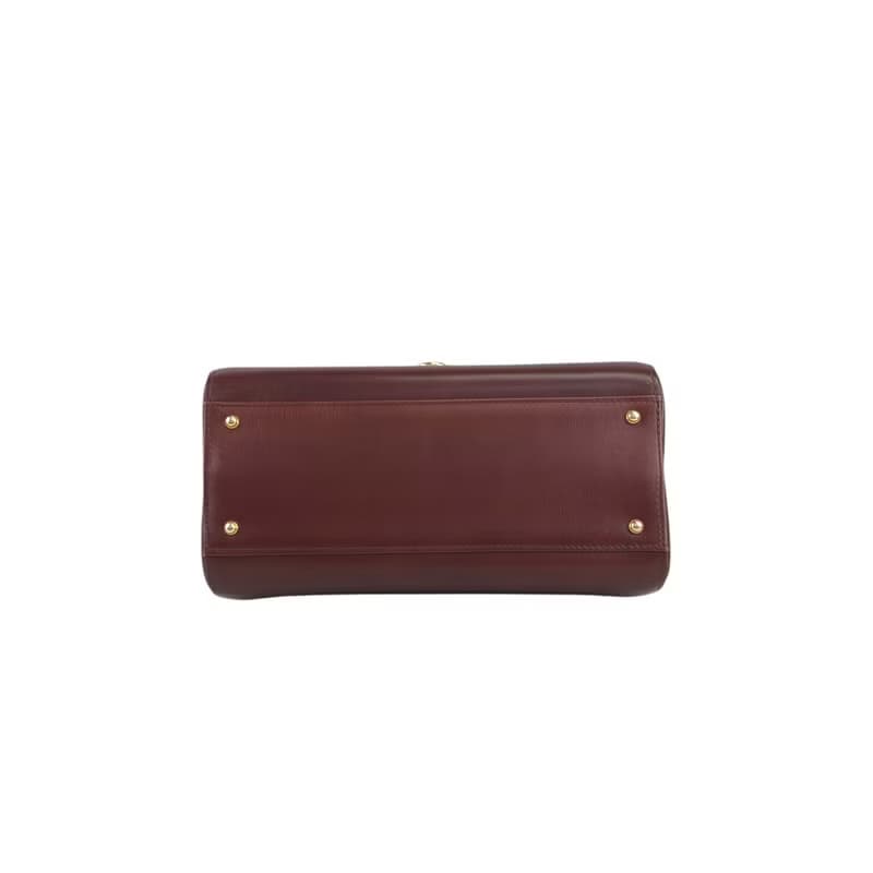 【 日本直送　名牌中古包 】GIVENCHY ジバンシィ ハンドバッグ ブラウン ガンチーニ レザー トップハンドル vintage ヴィンテージ rguu25