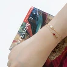 聖誕禮物 / 紅魔法石 - 玻璃珠 黃銅手鍊