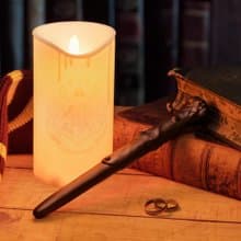Harry Potter  魔法擬真蠟燭 魔杖遙控 蠟燭小夜燈組合