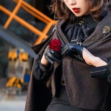 蒸汽朋克 哥特風復古  人字紋兩穿可拆卸短款小外套