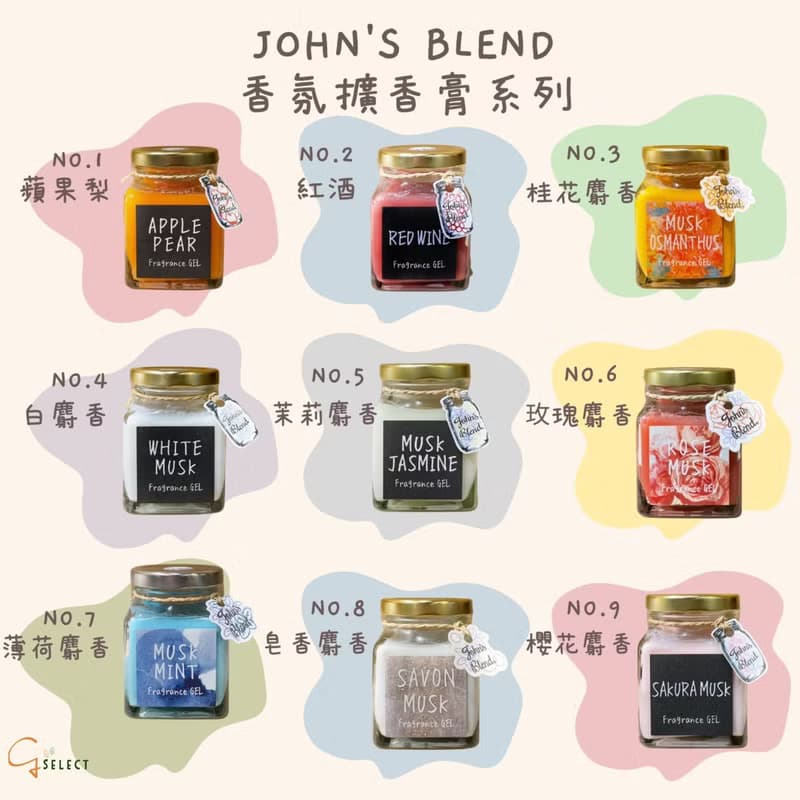 【John's Blend】聖誕禮物 日本  居家香氛 多款香氣任選 香氛膏