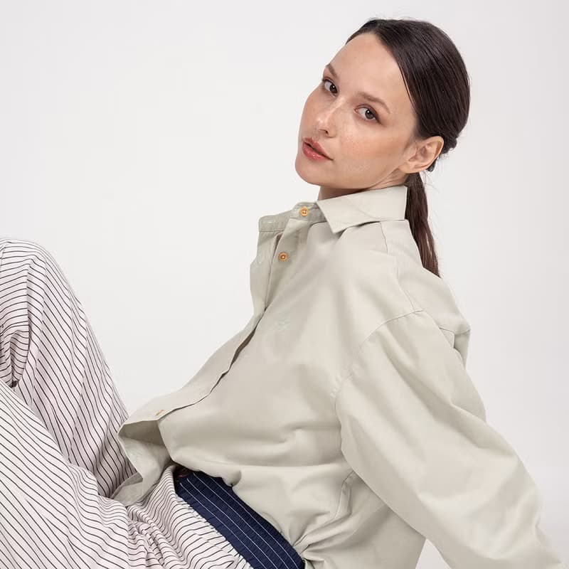 BASIC // green // women oversized shirt