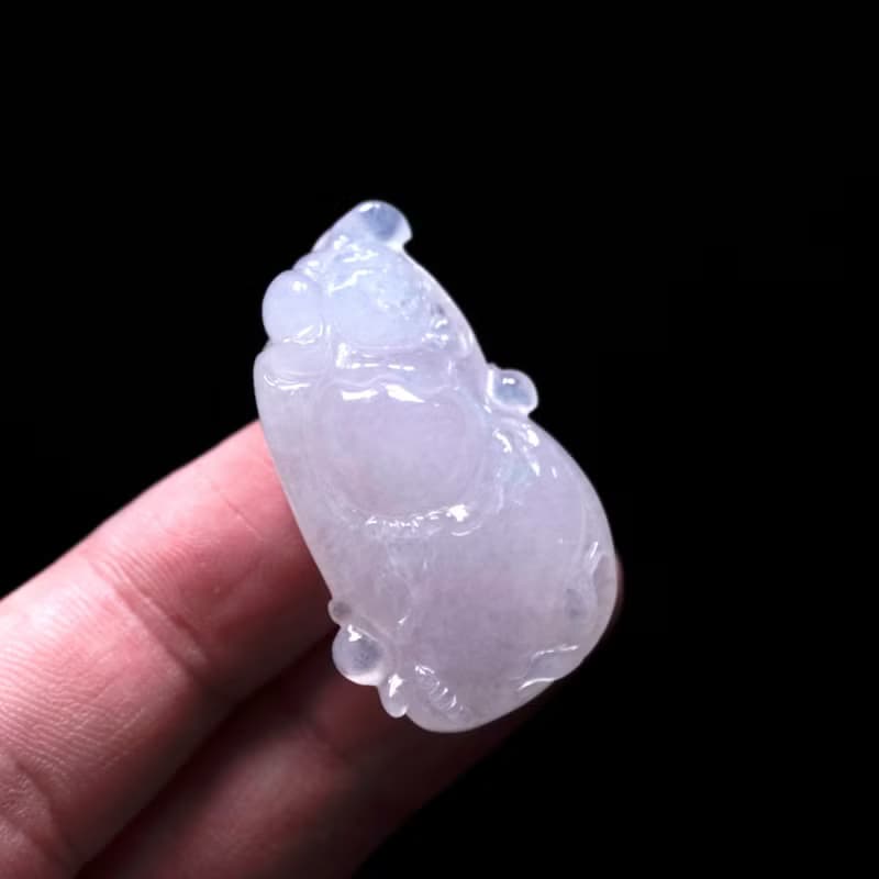 冰種翡翠精雕彌勒佛 | 天然緬甸玉翡翠A貨 | 送禮