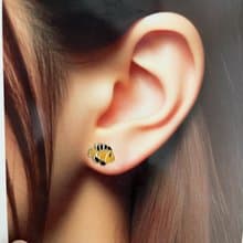 Cute Gift Yellow Nemo Sea Fish 925 Sterling Silver Tiny Stud Earrings