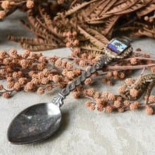 法國 老件 cote d'azur蔚藍海岸Vintage琺瑯下午茶茶匙