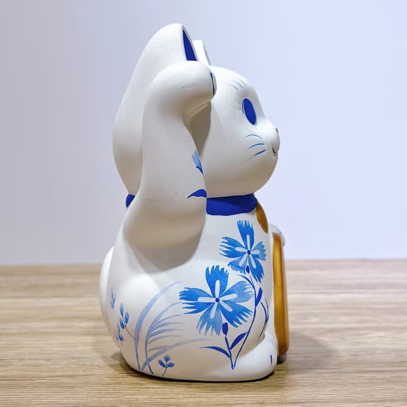 【桔梗招福】日本谷中堂招財貓 | 青繪 撫子