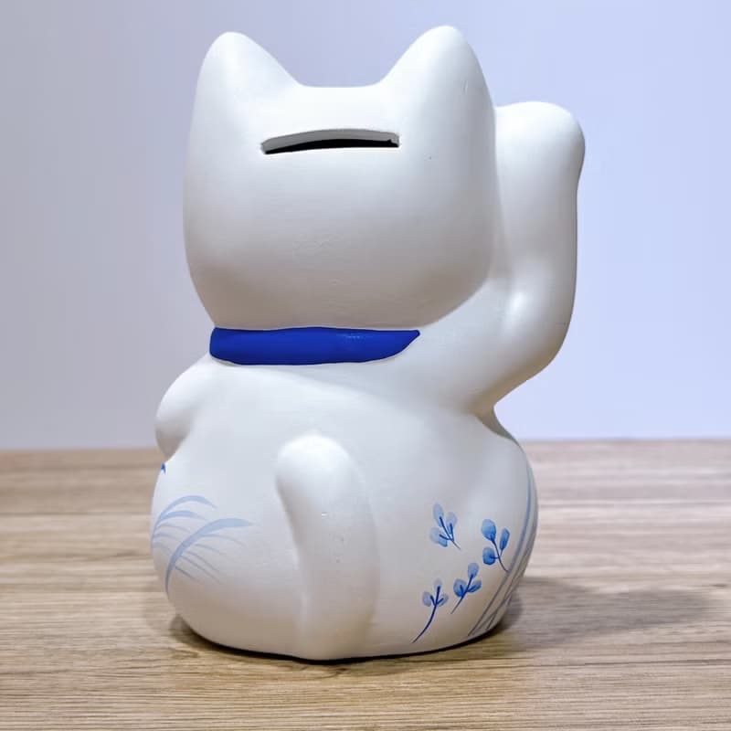 【桔梗招福】日本谷中堂招財貓 | 青繪 撫子