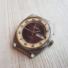 SLAVA 2428 mens watch wind up  – Soviet mechanical wrist watch USSR