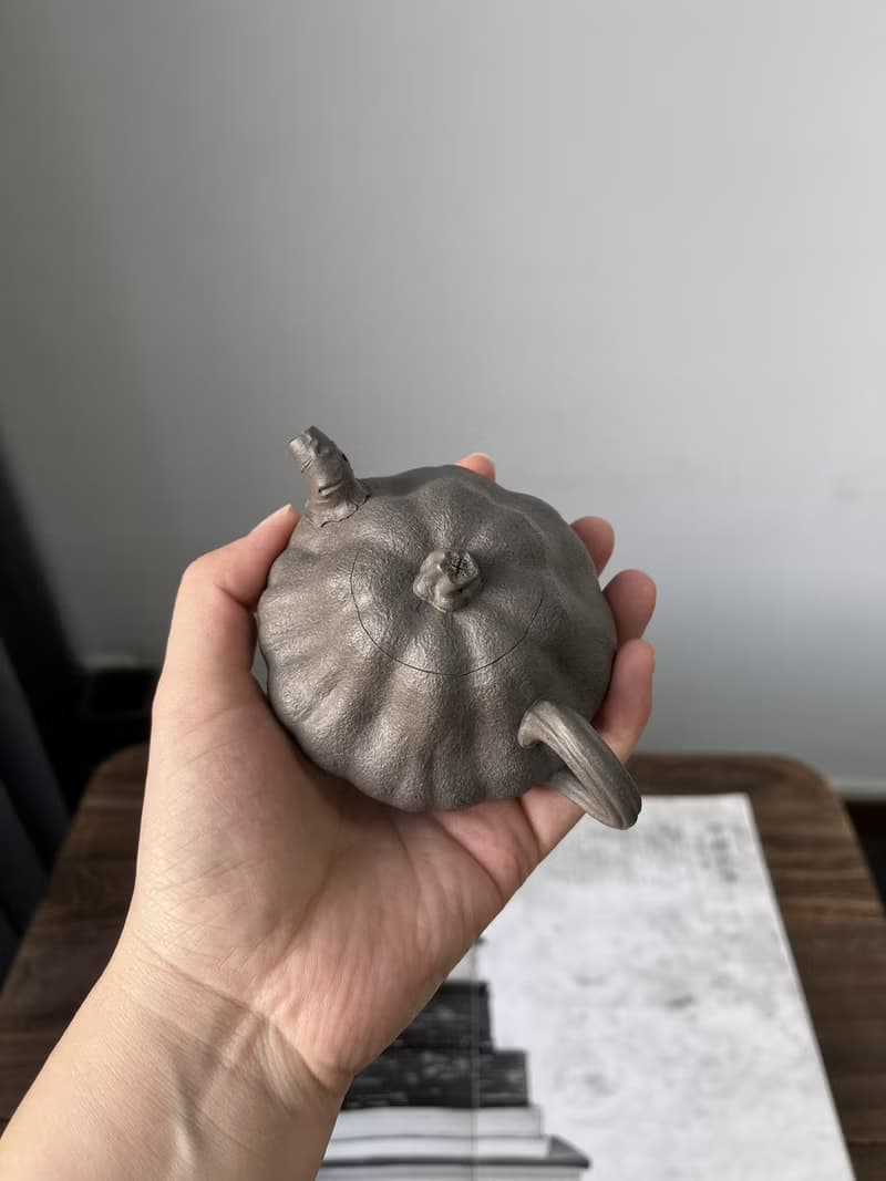 送禮紫砂壺茶壺南瓜 现货实拍 全手工制作 200CC高端茶客必备  草