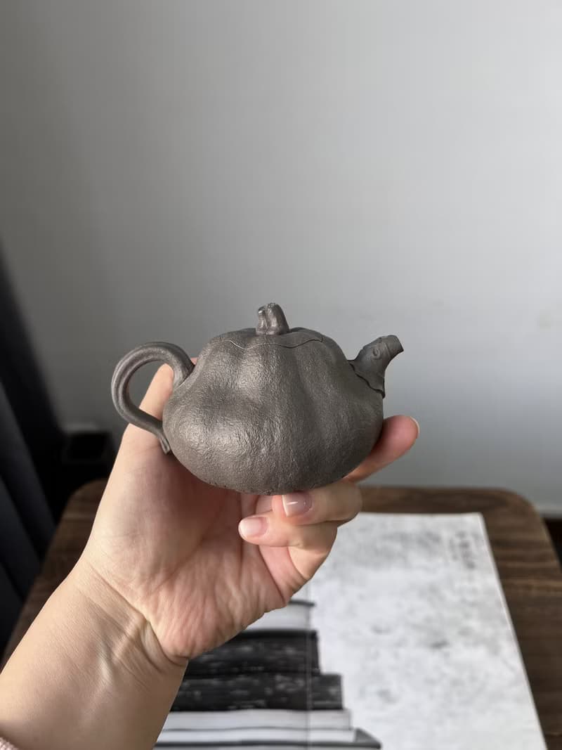 送禮紫砂壺茶壺南瓜 现货实拍 全手工制作 200CC高端茶客必备  草