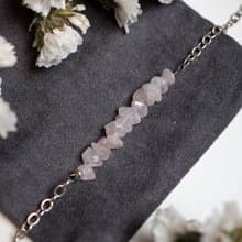 Rose Quartz Bracelet, 925 Sterling Silver, Taurus, Libra, Capricorn birthstone