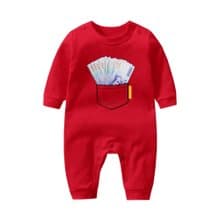 千元鈔滿袋-長袖連身衣-2色