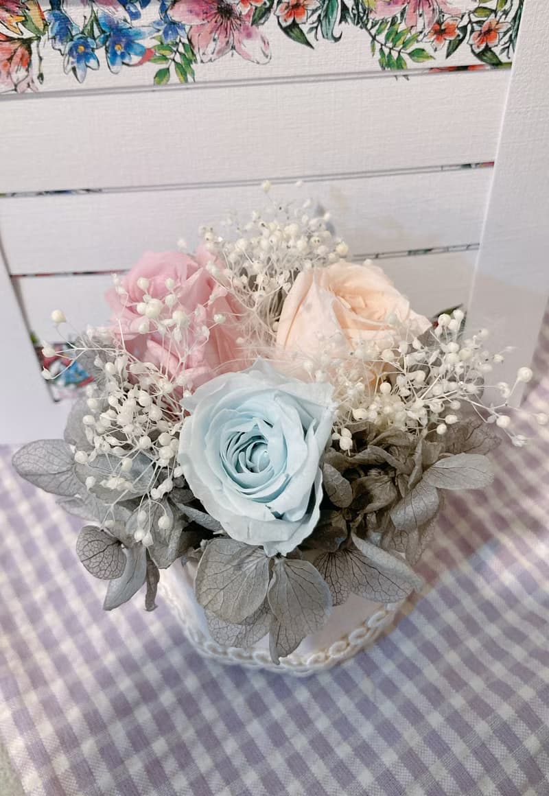 擴香石玫瑰花永生花花瓶