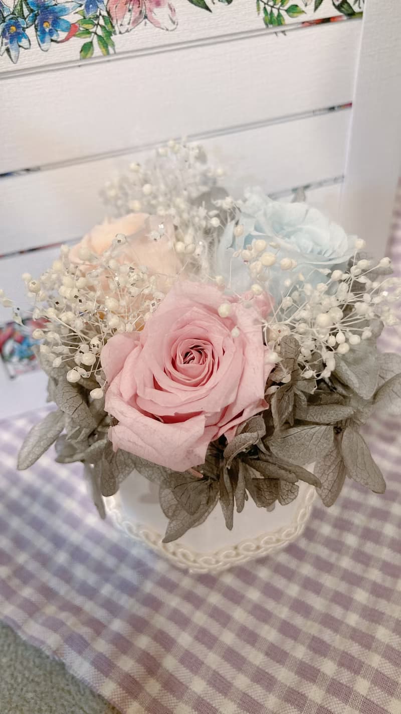擴香石玫瑰花永生花花瓶