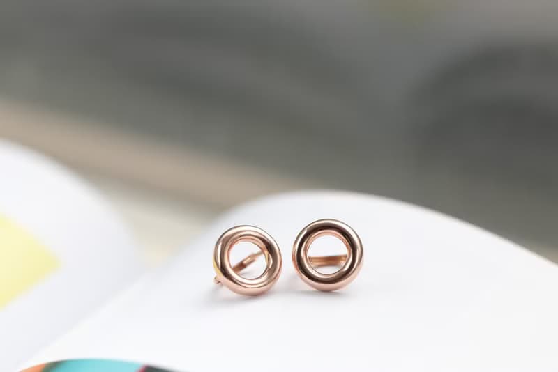 14K Gold Donuts Earring 金甜甜圈耳扣耳環(內徑8.6mm)