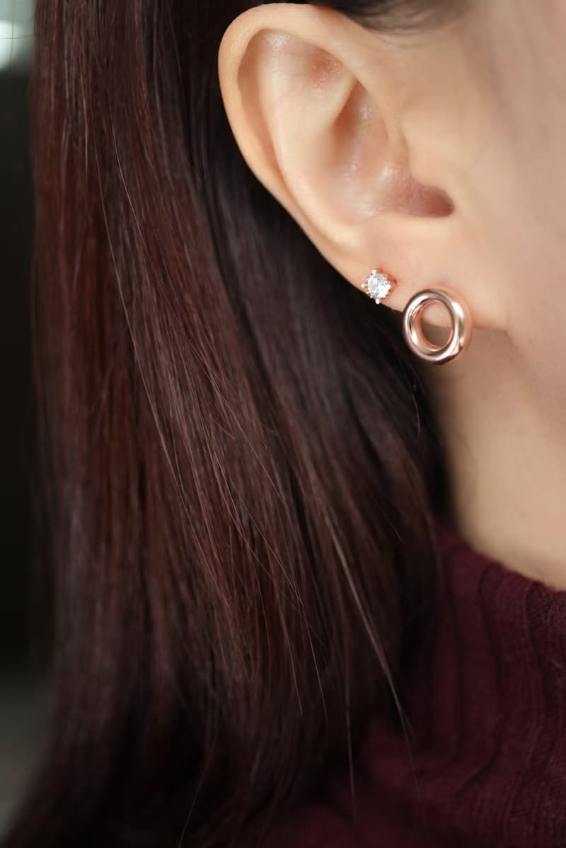 14K Gold Donuts Earring 金甜甜圈耳扣耳環(內徑8.6mm)