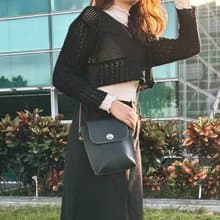 真皮肩背翻蓋包-六色 側背包/肩背包