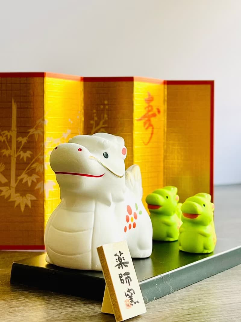 瀨戶燒藥師窯-長壽親子龍