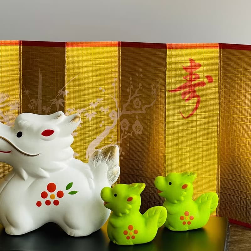 瀨戶燒藥師窯-長壽親子龍