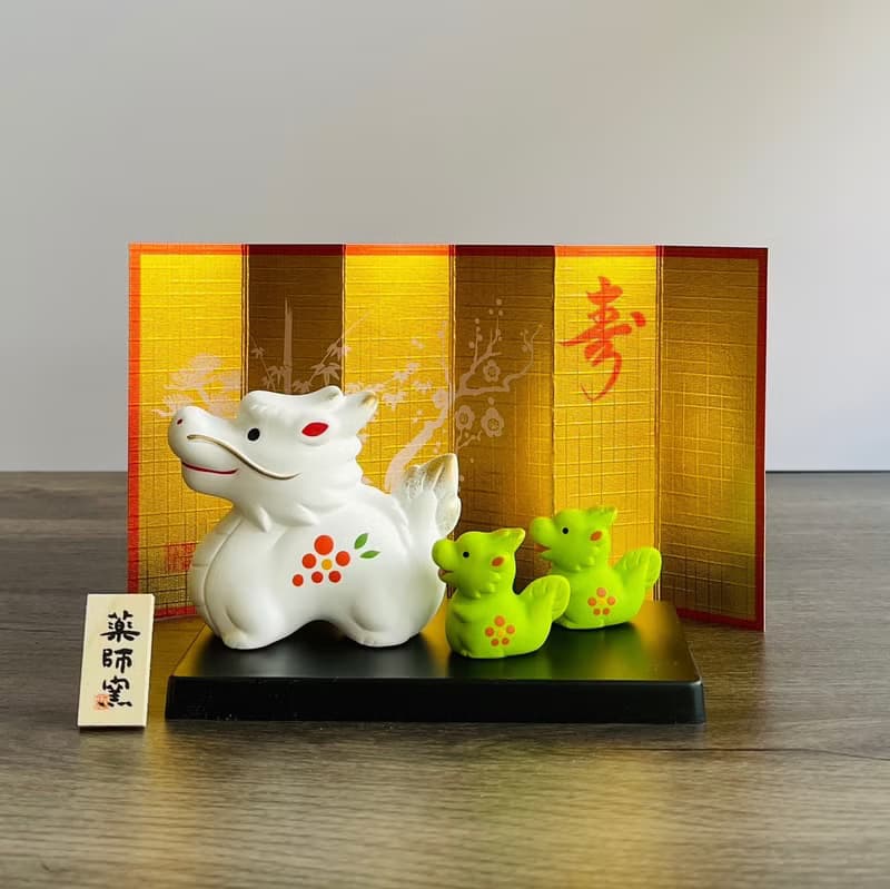 瀨戶燒藥師窯-長壽親子龍