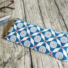 手工製作 懷舊印花粗棉麻 筆袋 眼鏡袋 餐具袋