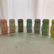 室內香氛馬卡龍色 復活島摩艾擴香石/ 一星期留言磁鐵 / 七款香味