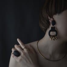 Custom choker 着せ替えチョーカー / Interchangeable /stainless, 24k gold plated醫療鋼耳環 夾式耳環