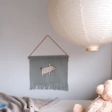 小豬牆壁裝飾掛毯 北歐風兒童家居裝飾節日喬遷生日禮物