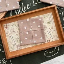 日雜感簡簡單單小花杯墊 日系限定 手工布杯墊
