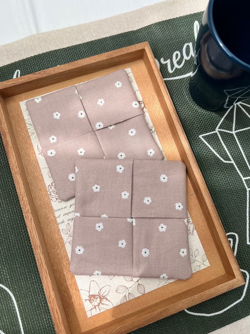 日雜感簡簡單單小花杯墊 日系限定 手工布杯墊