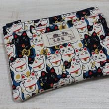 藍色招財貓零錢包/收納包/卡片包