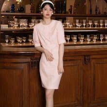 【西柚橘粉】法式復古少女/上衣/半裙