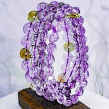 【紫黃晶/鑽切薰衣草紫水晶】水晶手串手鍊