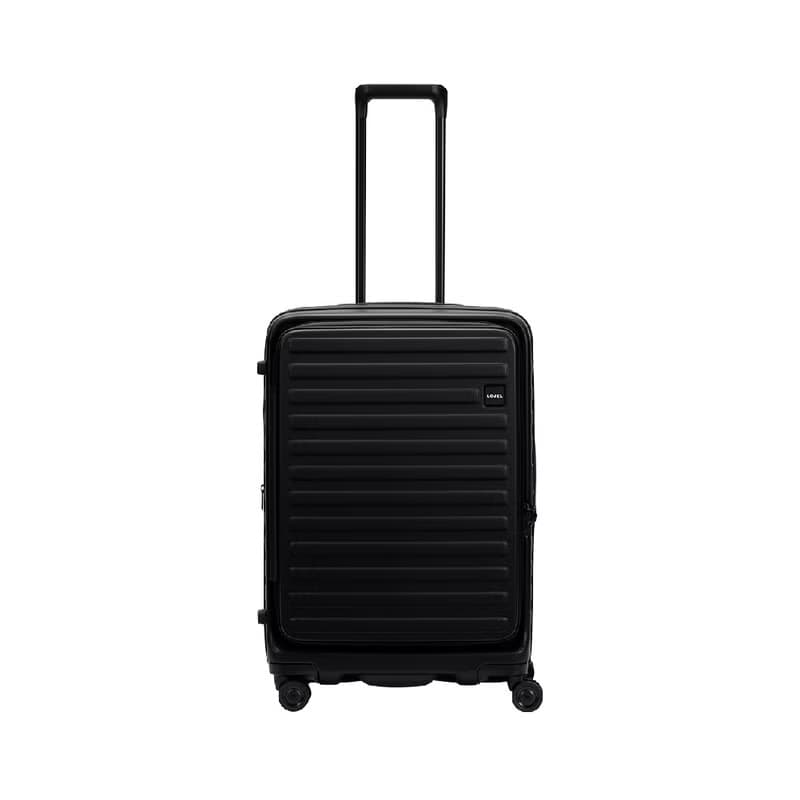 【升級版】【LOJEL】CUBO 26吋 前開擴充拉鍊箱 酷黑