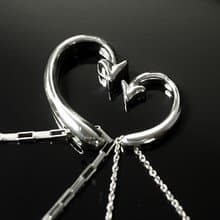 Love Hook | 愛心惡魔尾巴情侶純銀手工對墜項鍊.墜鍊.2件合購款