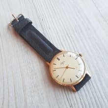 Luch 2209 Soviet wind up mens wrist watch - mechanic AU 12.5 gold plated watch