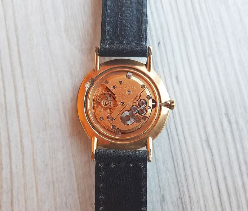 Luch 2209 Soviet wind up mens wrist watch - mechanic AU 12.5 gold plated watch