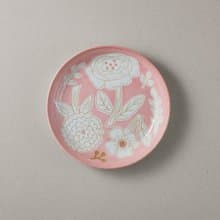 日本美濃燒 - 粉染花朵盤 - 粉色 (19.5cm)
